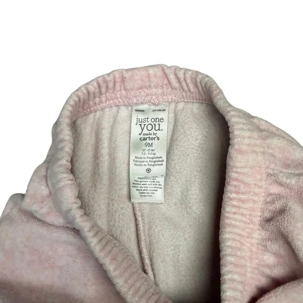 Carter's Warm Pants Baby Girl Pink 9 Months